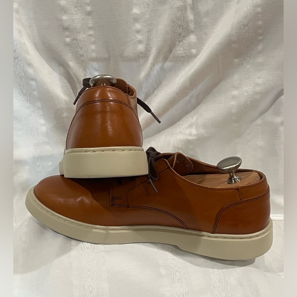 Allen Edmonds HENDERSON DERBY Leather LACEUP Dress Shoe IN COGNAC MEN SIZE 11D - Picture 5 of 12